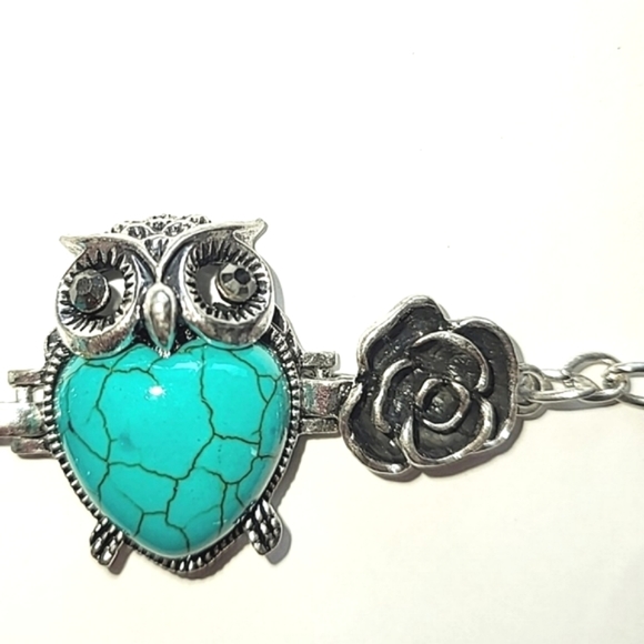 OWL BRACELET - FAUX TURQUOISE - Picture 4 of 7